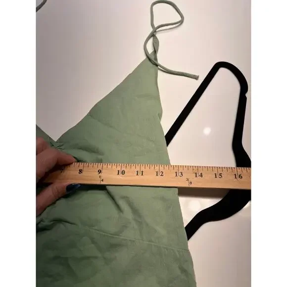 NWT Abercrombie & Fitch Green V-Neckline Midi Dress Size Small - Picture 8 of 8